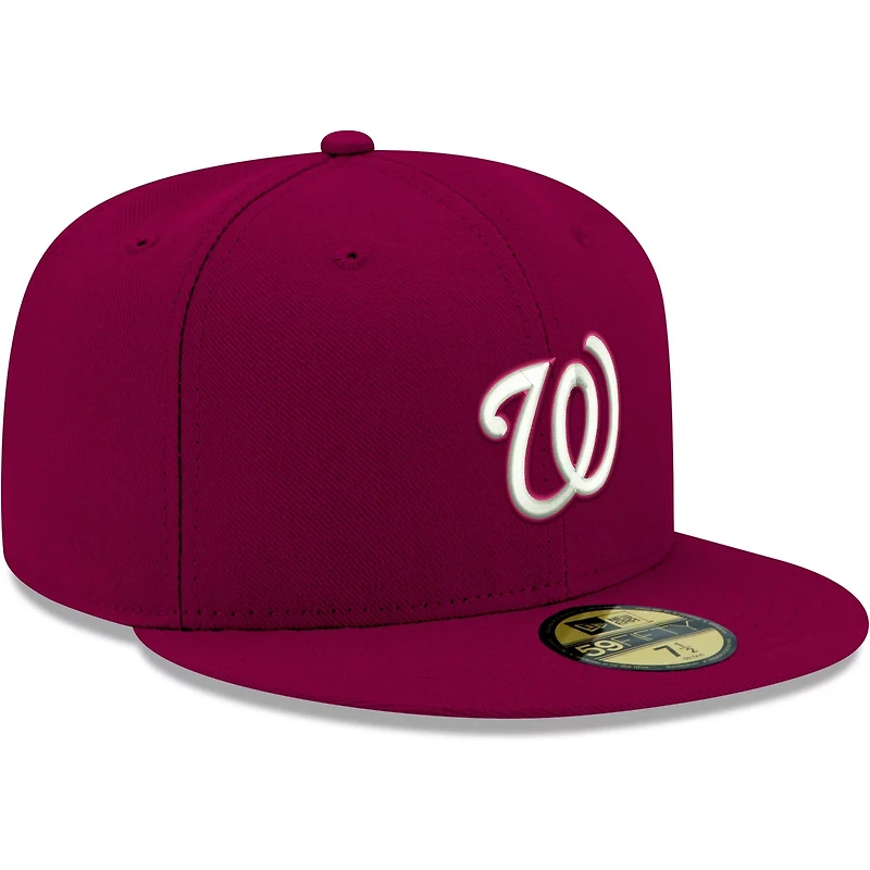 New Era Washington Nationals White Logo 59FIFTY Fitted Hat