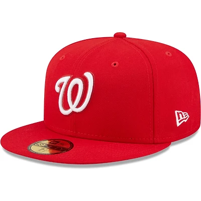 New Era Washington Nationals White Logo 59FIFTY Fitted Hat