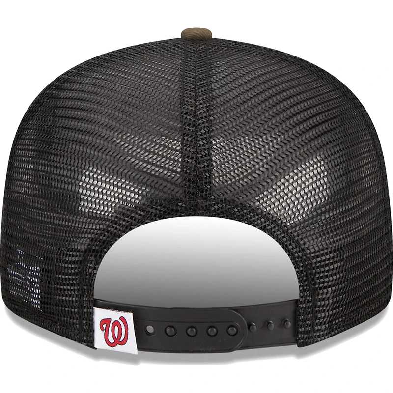 New Era Washington Nationals Woodland Trucker 9FIFTY Snapback Hat