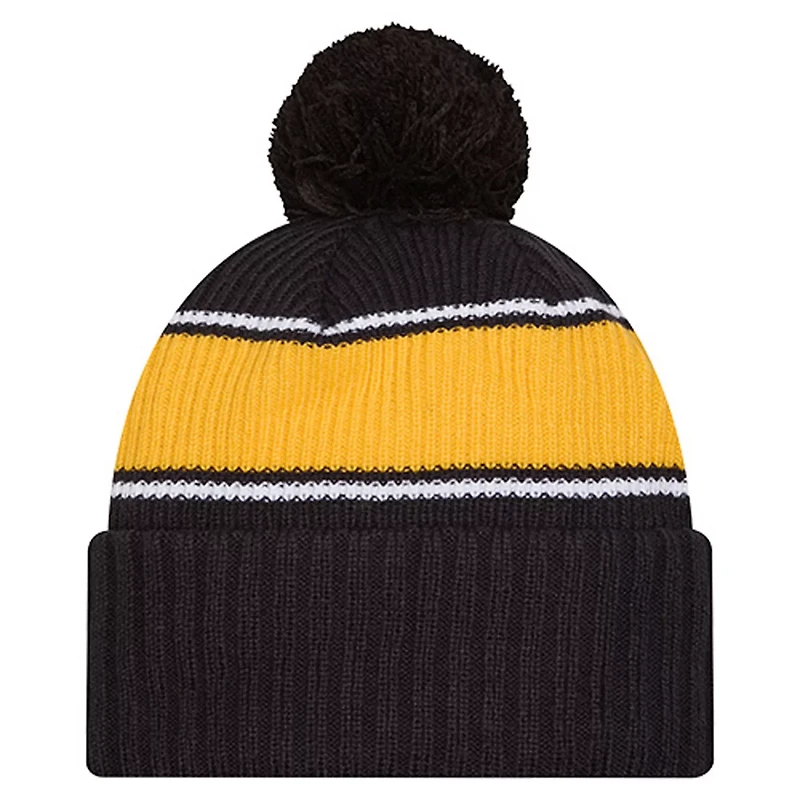 New Era West Virginia Mountaineers Bold Cuffed Knit Hat with Pom