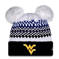 New Era West Virginia Mountaineers Double Pom  Print Cuffed Knit Hat