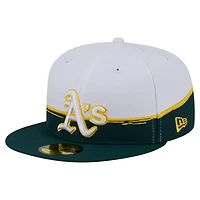 New Era White Athletics Paint Stroke 59FIFTY Fitted Hat