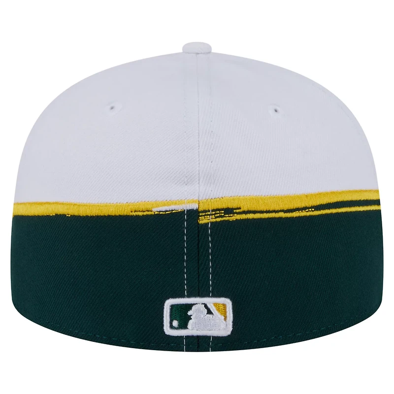 New Era White Athletics Paint Stroke 59FIFTY Fitted Hat