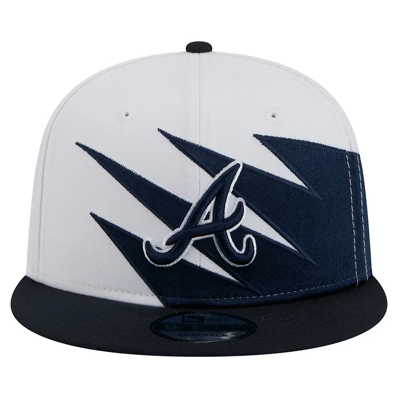 New Era White Atlanta Braves Jagged 9FIFTY Snapback Hat