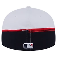 New Era White Atlanta Braves Paint Stroke 59FIFTY Fitted Hat