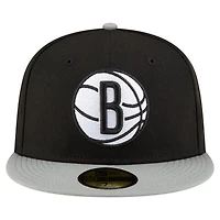 New Era White Brooklyn Nets 2-Tone 59FIFTY Fitted Hat