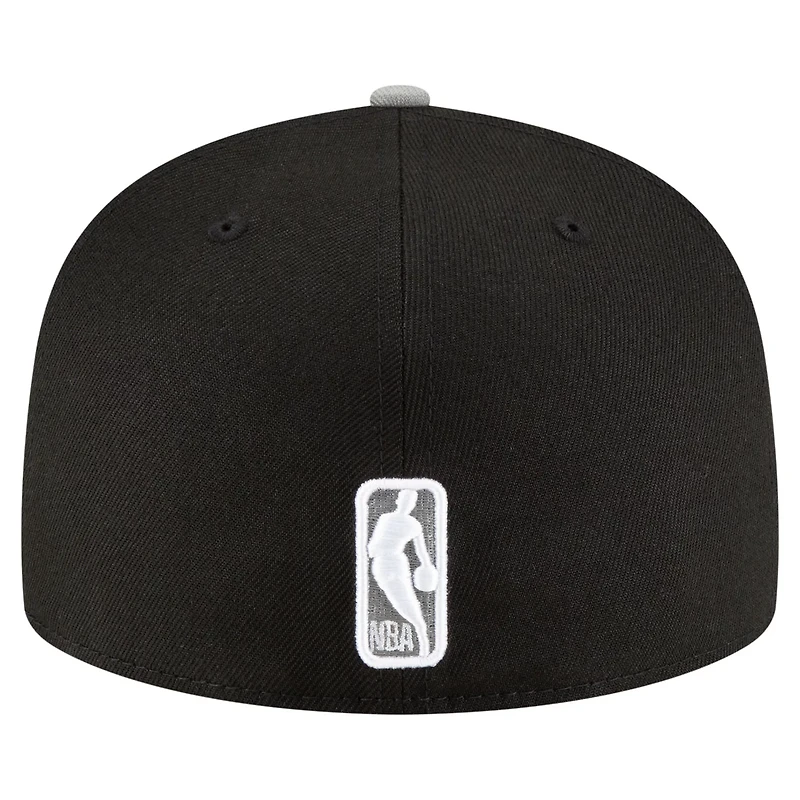 New Era White Brooklyn Nets 2-Tone 59FIFTY Fitted Hat