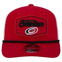 New Era White Carolina Hurricanes Team Patch Basic 9SEVENTY Adjustable Trucker Hat