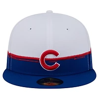 New Era White Chicago Cubs Paint Stroke 59FIFTY Fitted Hat