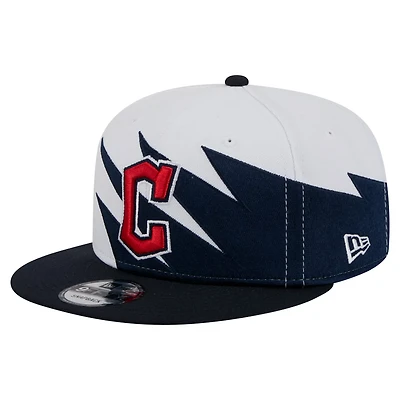 New Era White Cleveland Guardians Jagged 9FIFTY Snapback Hat