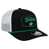 New Era White Dallas Stars Team Patch Basic 9SEVENTY Adjustable Trucker Hat