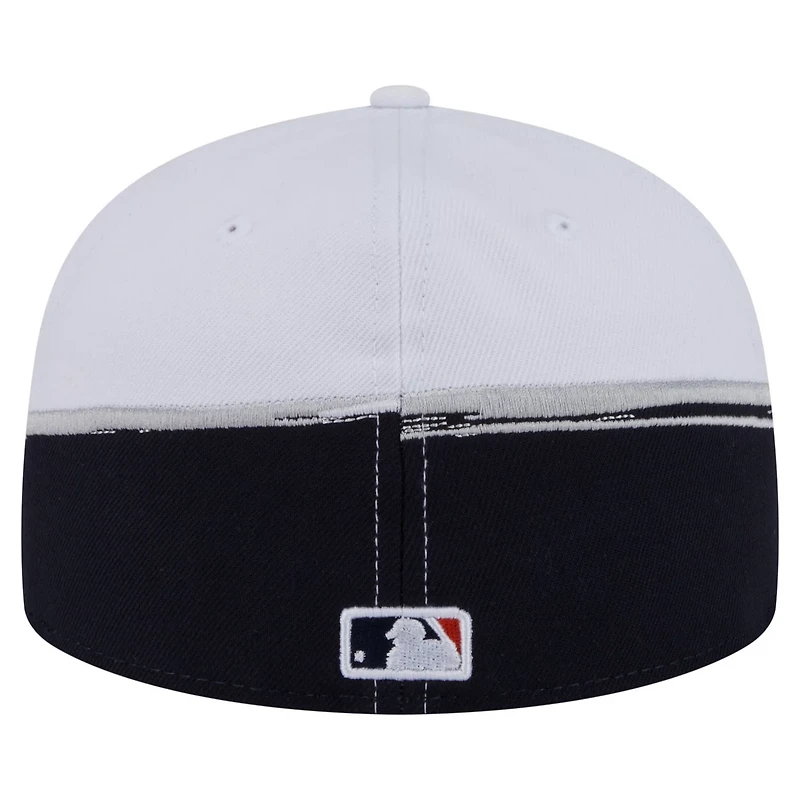 New Era White Detroit Tigers Paint Stroke 59FIFTY Fitted Hat