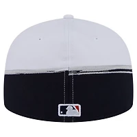 New Era White Detroit Tigers Paint Stroke 59FIFTY Fitted Hat