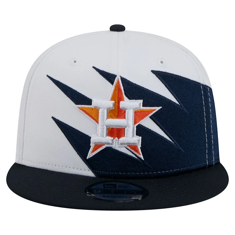 New Era White Houston Astros Jagged 9FIFTY Snapback Hat