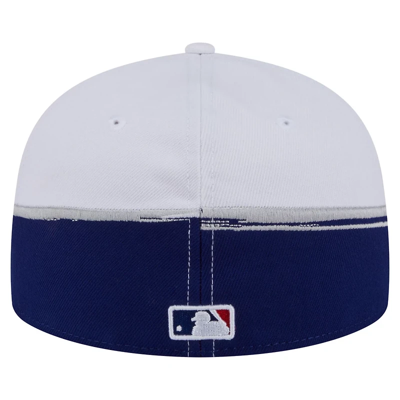 New Era White Los Angeles Dodgers Paint Stroke 59FIFTY Fitted Hat