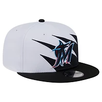 New Era White Miami Marlins Jagged 9FIFTY Snapback Hat