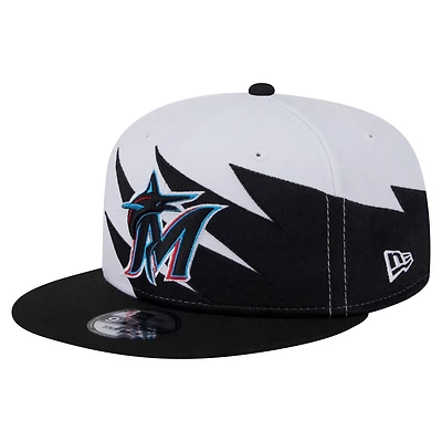 New Era White Miami Marlins Jagged 9FIFTY Snapback Hat