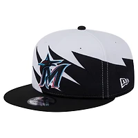 New Era White Miami Marlins Jagged 9FIFTY Snapback Hat