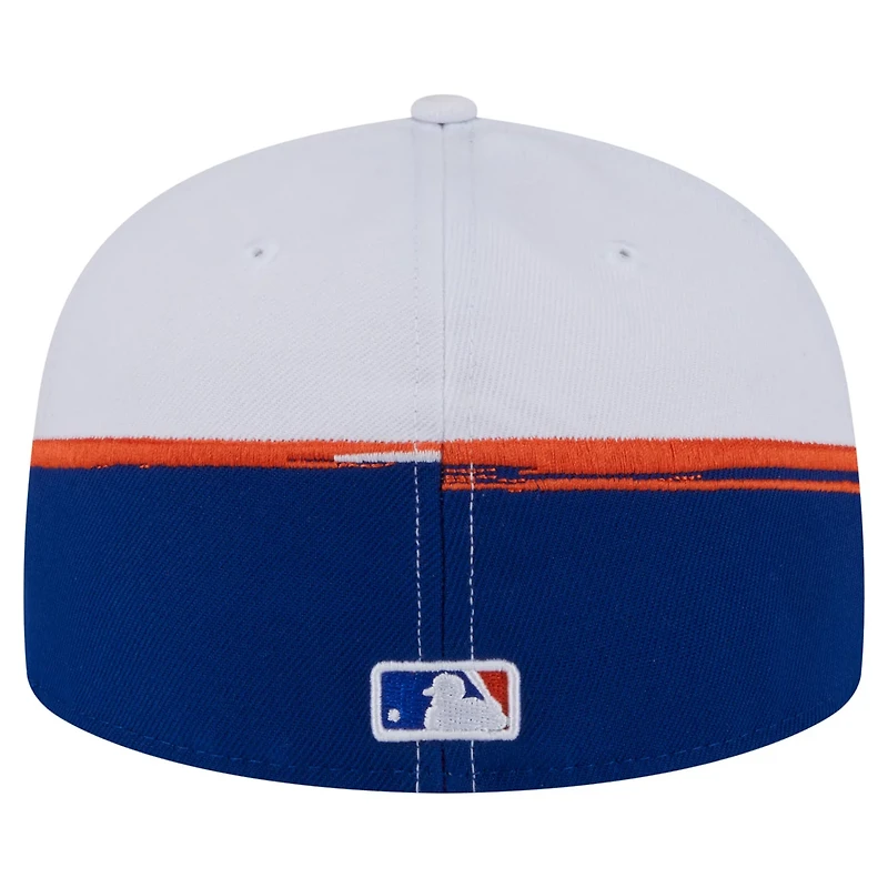 New Era White New York Mets Paint Stroke 59FIFTY Fitted Hat
