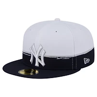 New Era White New York Yankees Paint Stroke 59FIFTY Fitted Hat