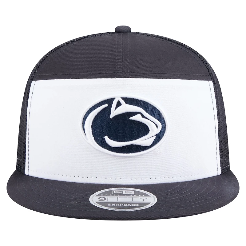New Era White Penn State Nittany Lions Outdoor Wide Panel 9FIFTY Snapback Trucker Hat