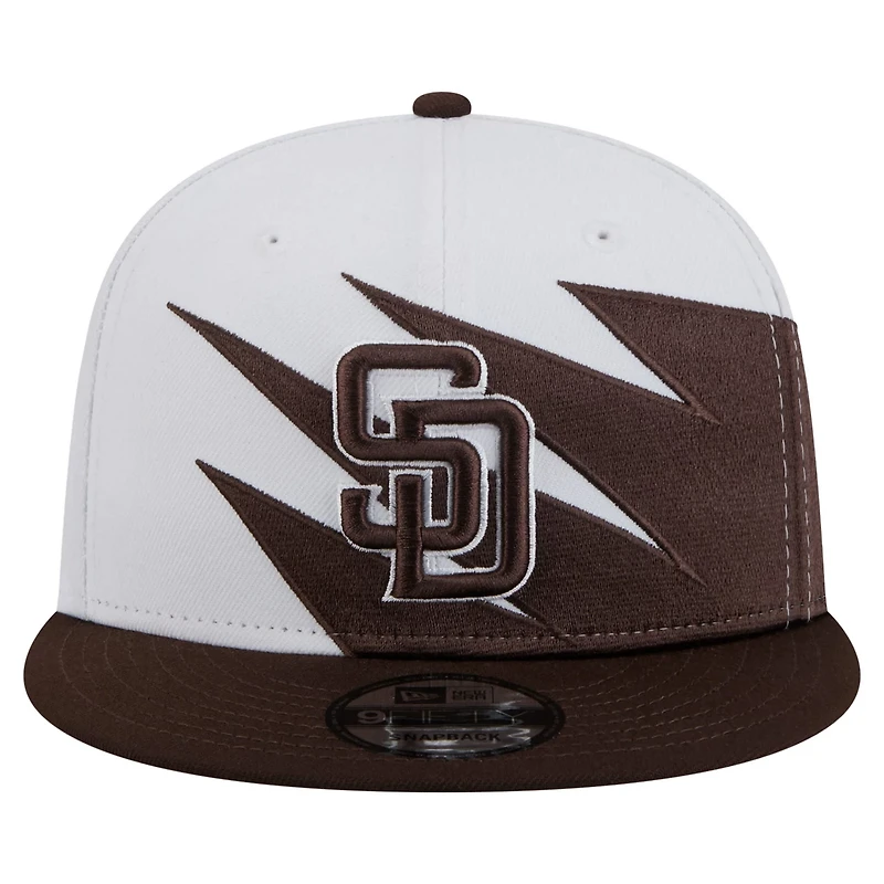 New Era White San Diego Padres Jagged 9FIFTY Snapback Hat