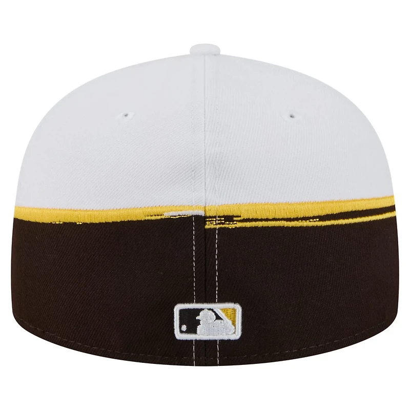 New Era White San Diego Padres Paint Stroke 59FIFTY Fitted Hat