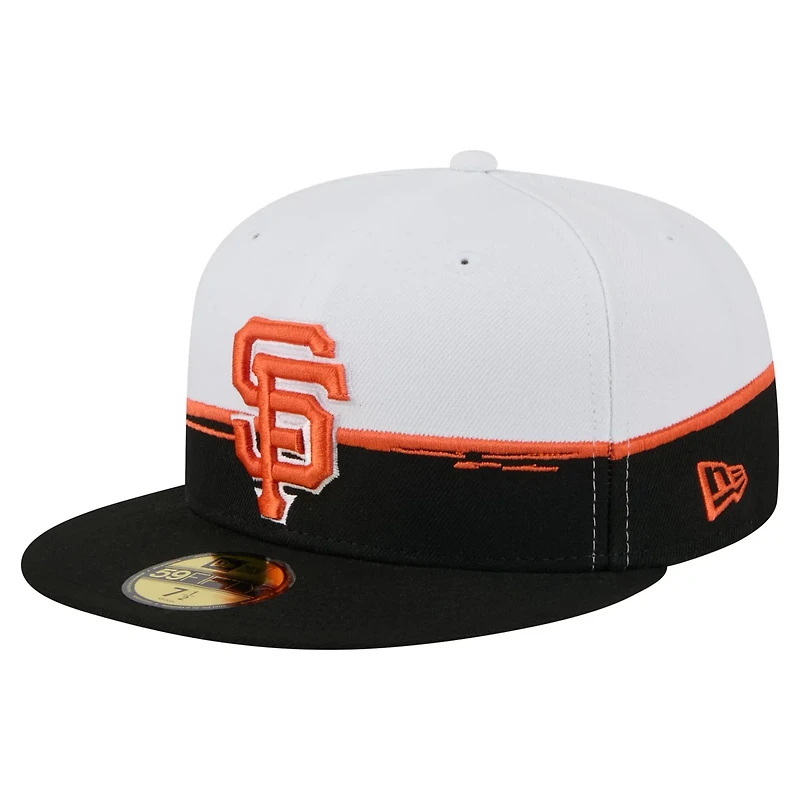 New Era White San Francisco Giants Paint Stroke 59FIFTY Fitted Hat