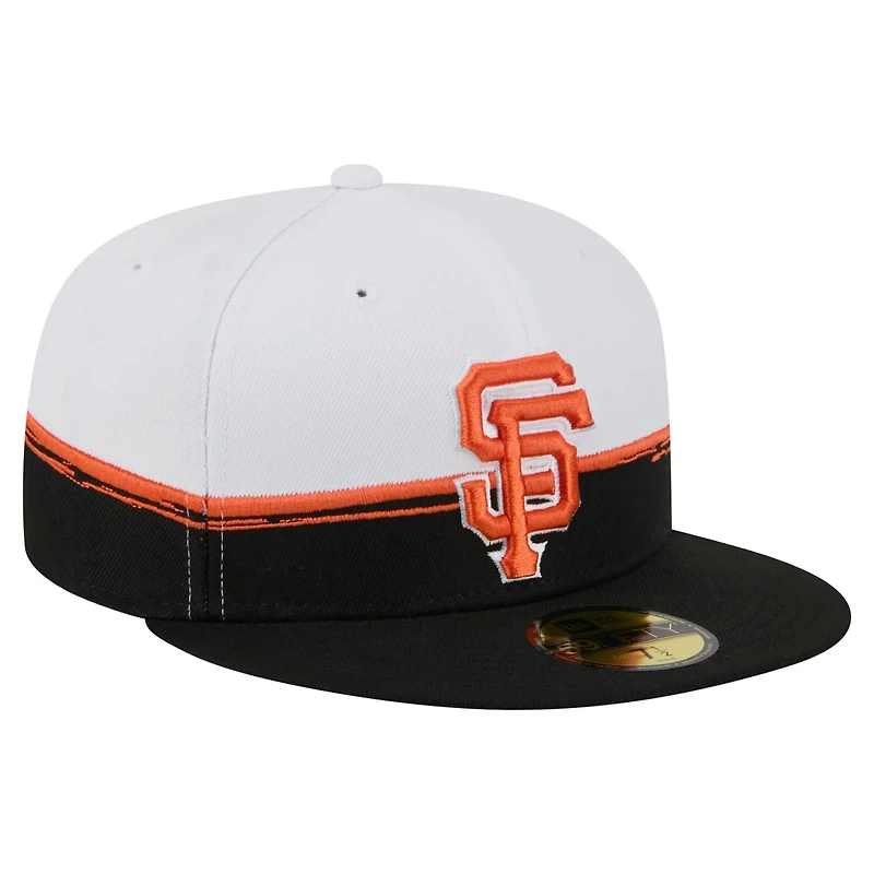 New Era White San Francisco Giants Paint Stroke 59FIFTY Fitted Hat