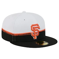 New Era White San Francisco Giants Paint Stroke 59FIFTY Fitted Hat