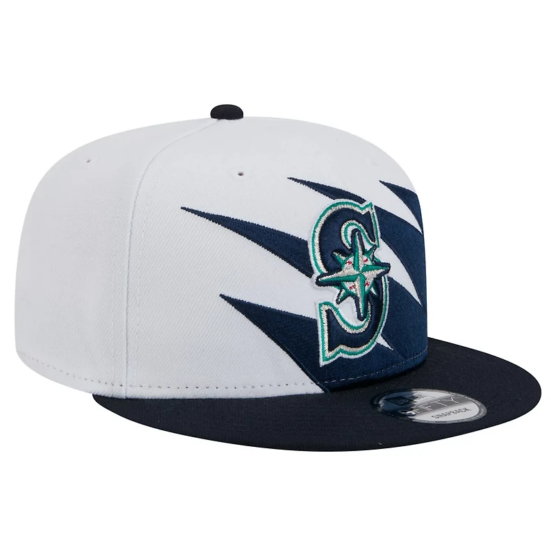 New Era White Seattle Mariners Jagged 9FIFTY Snapback Hat