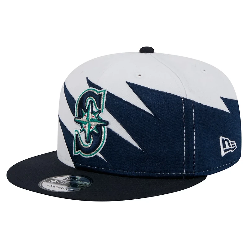 New Era White Seattle Mariners Jagged 9FIFTY Snapback Hat
