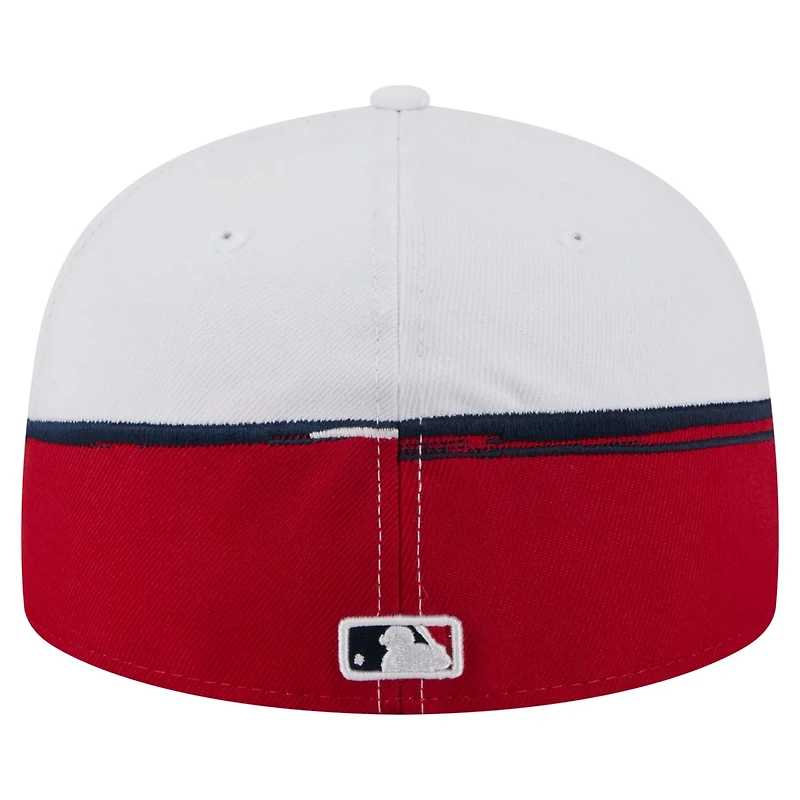 New Era White St Louis Cardinals Paint Stroke 59FIFTY Fitted Hat