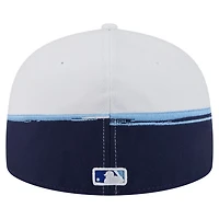 New Era White Tampa Bay Rays Paint Stroke 59FIFTY Fitted Hat