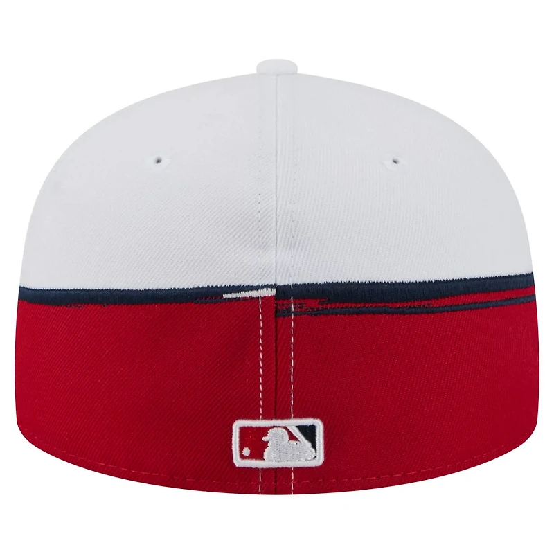 New Era White Washington Nationals Paint Stroke 59FIFTY Fitted Hat