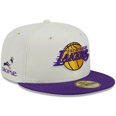 New Era x Staple /Purple Los Angeles Lakers NBA x Staple Two-Tone 59FIFTY Fitted Hat