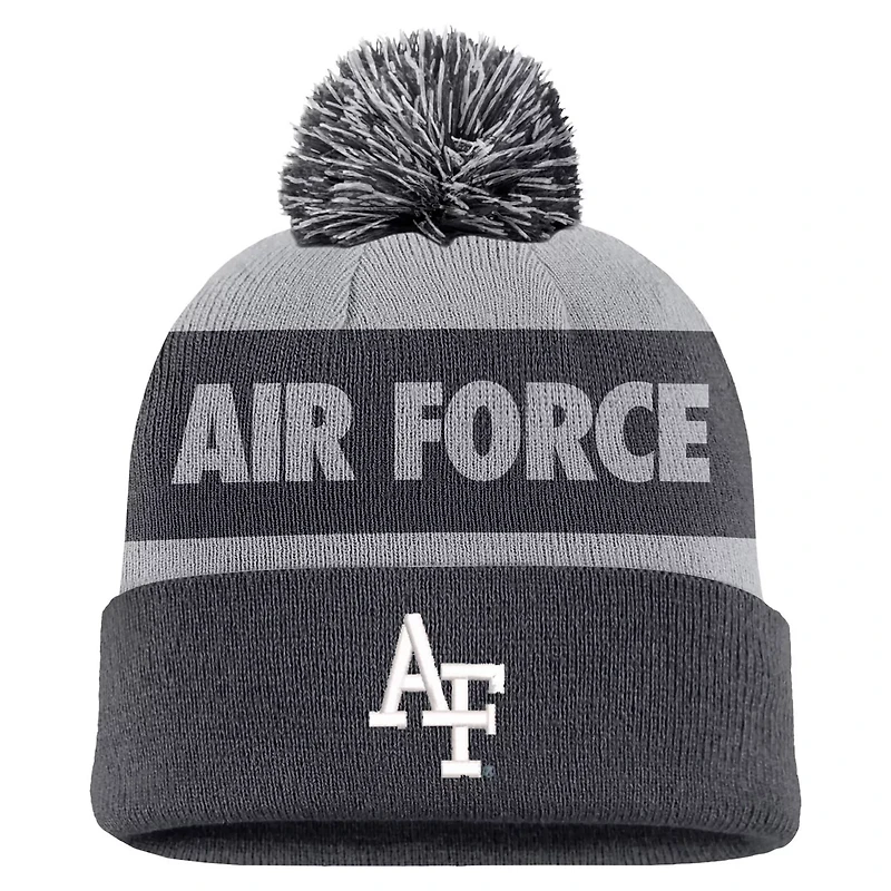 Nike Air Force Falcons Rivalry Shield Cuffed Knit Hat with Pom