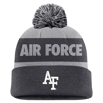 Nike Air Force Falcons Rivalry Shield Cuffed Knit Hat with Pom