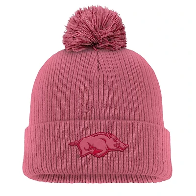 Nike Arkansas Razorbacks Tonal Peak Cuffed Knit Hat with Pom