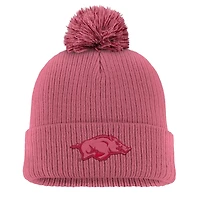 Nike Arkansas Razorbacks Tonal Peak Cuffed Knit Hat with Pom