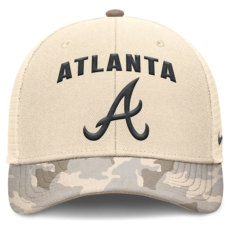 Nike Atlanta Braves Camo Pack Rise Adjustable Trucker Hat