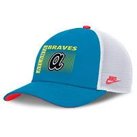 Nike Atlanta Braves Neon 90s Rise Structured Performance Adjustable Trucker Hat