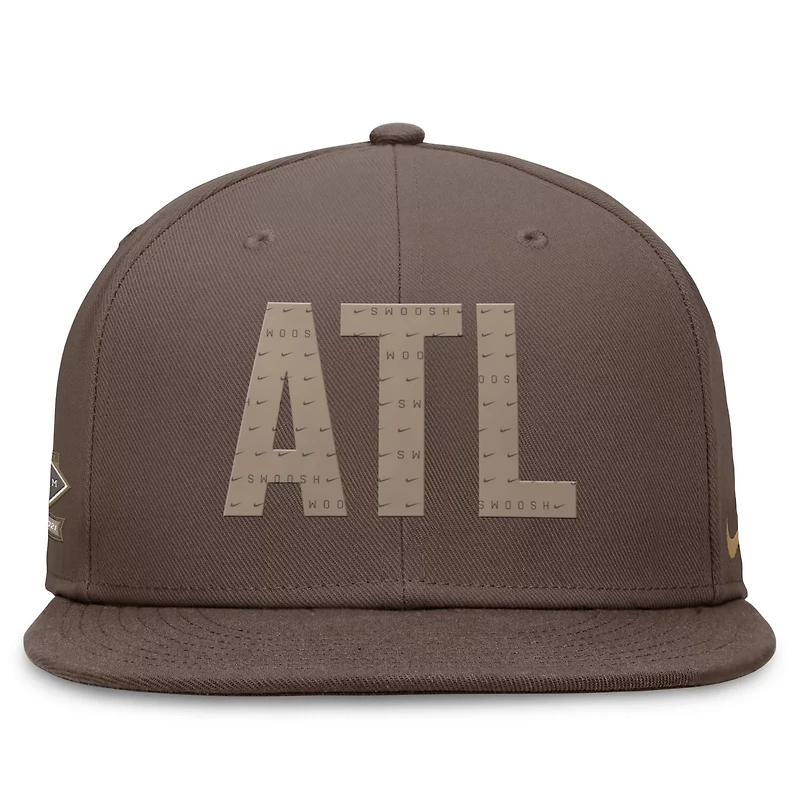Nike Atlanta Braves Statement Ironstone Performance True Fitted Hat
