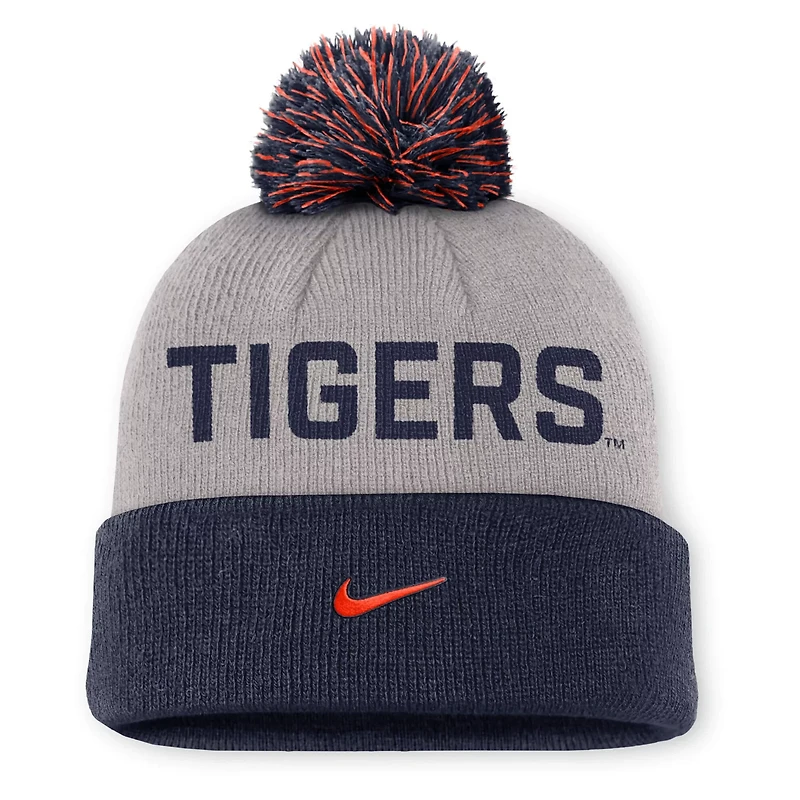 Nike Auburn Tigers Primetime Peak Cuffed Knit Hat with Pom