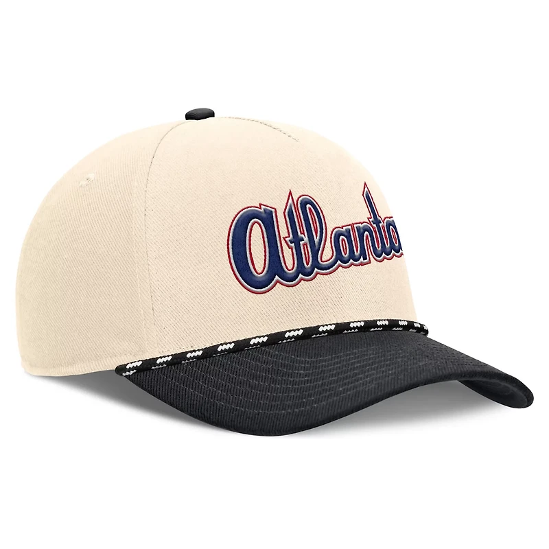 Nike Black Atlanta Braves Cooperstown Collection Rise Adjustable Hat