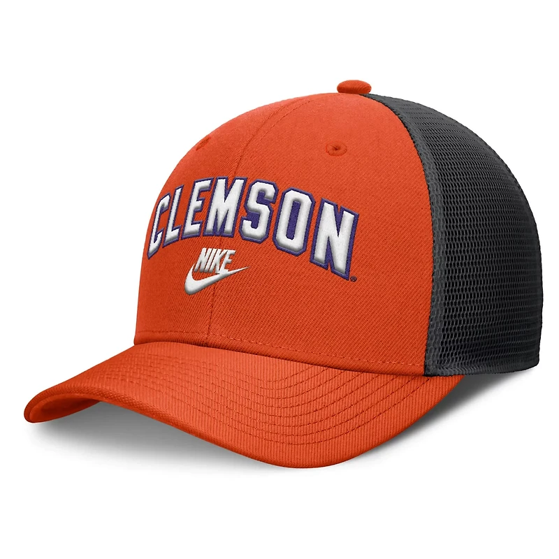 Nike Black Clemson Tigers Legacy Arch Rise Performance Trucker Adjustable Hat