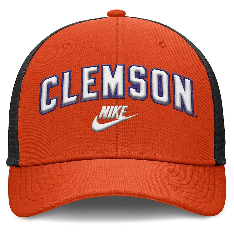 Nike Black Clemson Tigers Legacy Arch Rise Performance Trucker Adjustable Hat