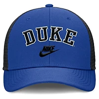 Nike Black Duke Blue Devils Legacy Arch Rise Performance Trucker Adjustable Hat