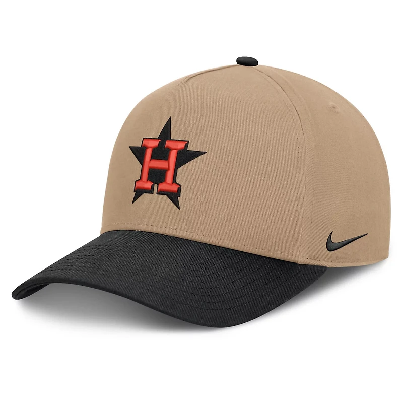 Nike Black Houston Astros Rise A-Frame Adjustable Hat