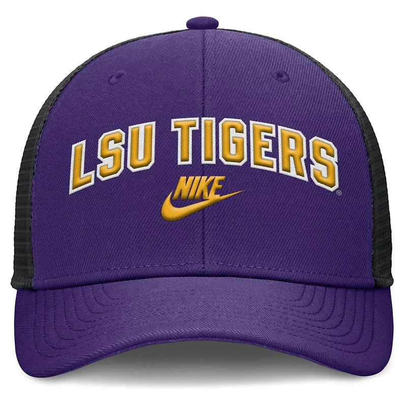 Nike Black LSU Tigers Legacy Arch Rise Performance Trucker Adjustable Hat